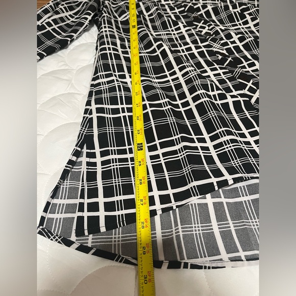 Susan Graver Weekend Petite Plaid Woven Tunic Shirt - Size XXS - Picture 9 of 10